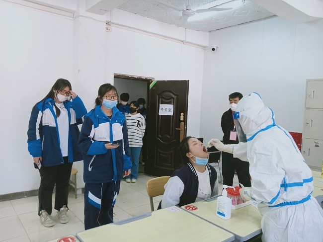 西安职业高中陕西北方学校核酸检测采样